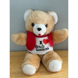 Vintage Busch Gardens Souvenir Teddy Bear Plush Karol Western Made in Korea 9"